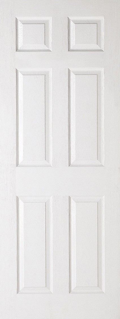 White SMOOTH 6 Panel Fire Door